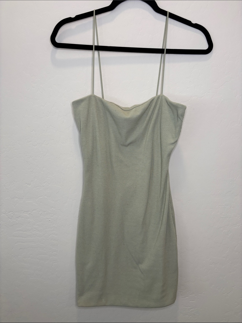 Love Tree Light Sage Green Spaghetti Strap Mini Dress